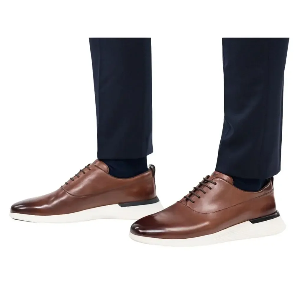 Wolf & Shepherd Mens Crossover Longwing Oxford Sneakers US 12 Brown Leather NIB